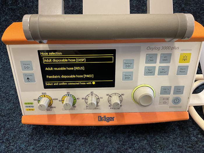 Draeger Oxylog Ventilator  3000 Plus